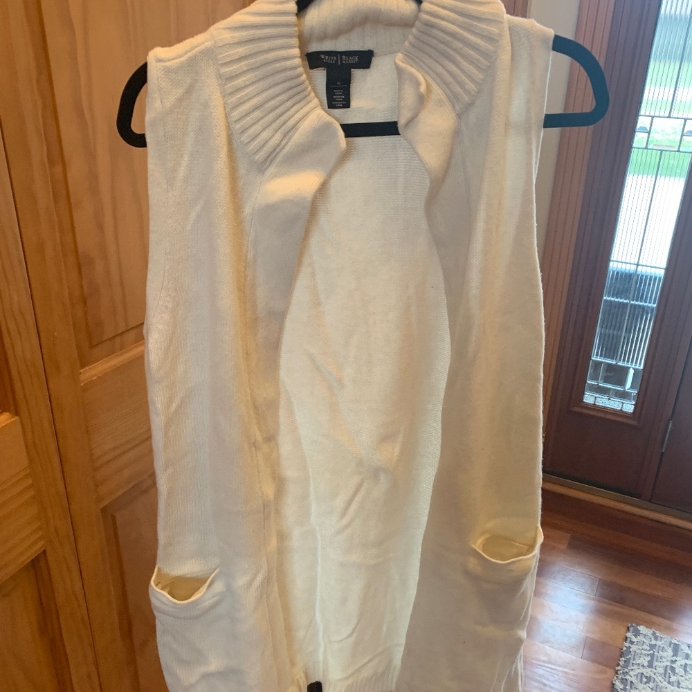 White House black market cream sweater